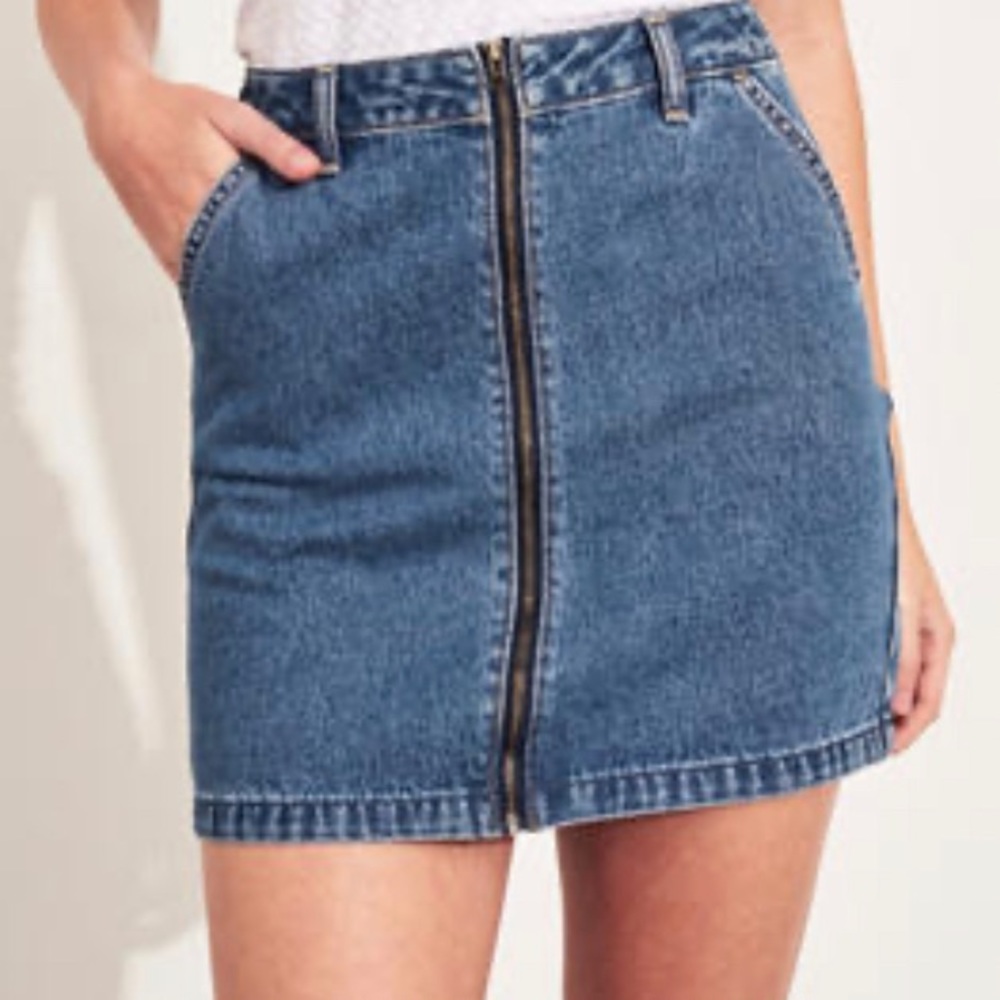 *4/$24* A&F Zip-front Denim Skirt